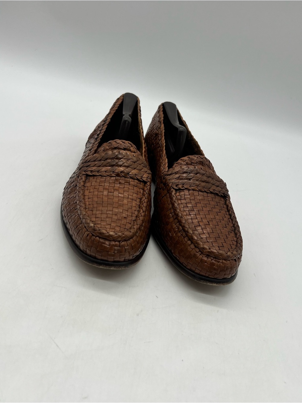 Cole Haan Men’s Sz 12M Brown Leather Woven Casual Loafers Dress Shoes.